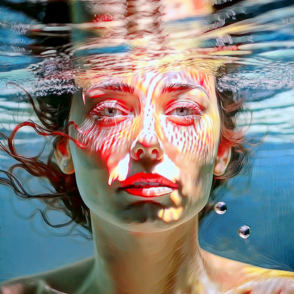Reflections Beneath the Surface – Ethereal Underwater Portrait