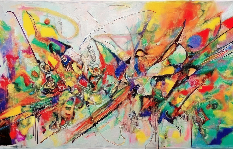 Rhythms of Chaos – Vibrant Abstract Expressionist Canvas Wall Art