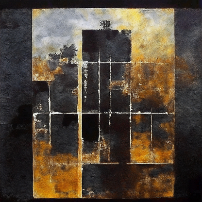 Rust & Shadows – Industrial Abstract Cityscape