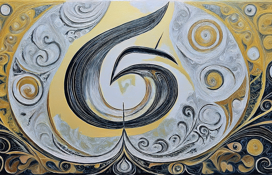 Sacred Flow – Abstract Golden Spiral Canvas Wall Art