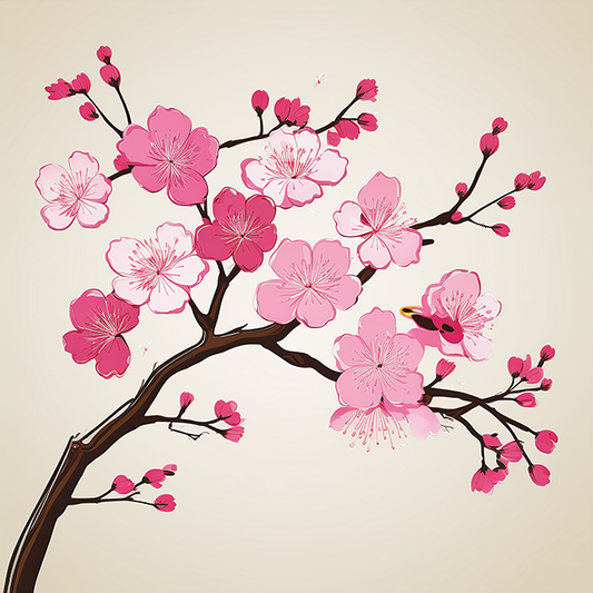 Sakura Elegance Cherry Blossom Canvas Wall Art