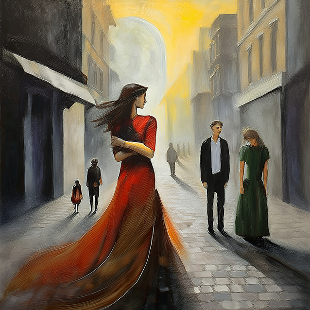 Shadows of Silence – Urban Elegance in Motion