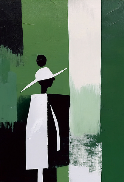 Silent Form – Minimal Abstract Portrait Canvas Wall Art