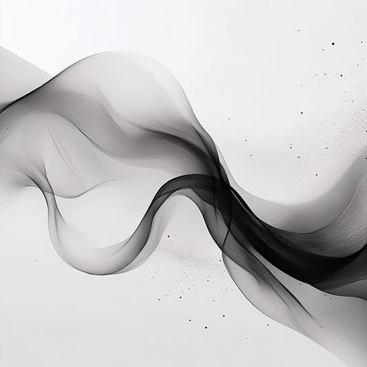 Silent Waves – Minimalist Black & White Abstract Canvas Art