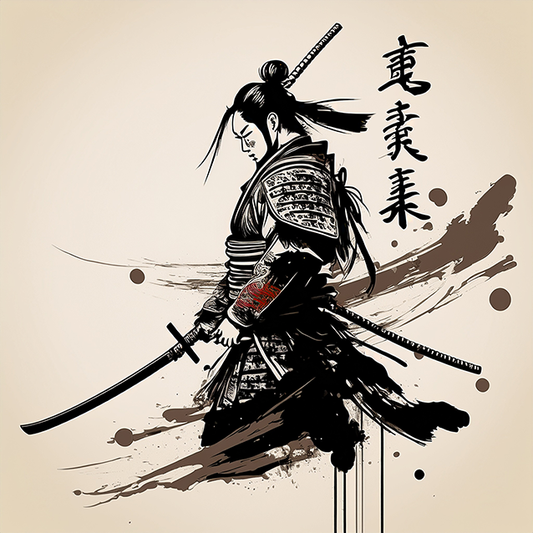 Spirit of the Samurai Japanese Warrior Canvas Wall Art