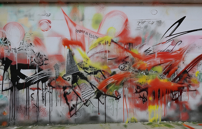 Street Shadows – Expressive Graffiti Abstract Canvas