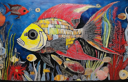 Majestic Tropical Fish Canvas Wall Art – Vibrant Ocean Reef Scene