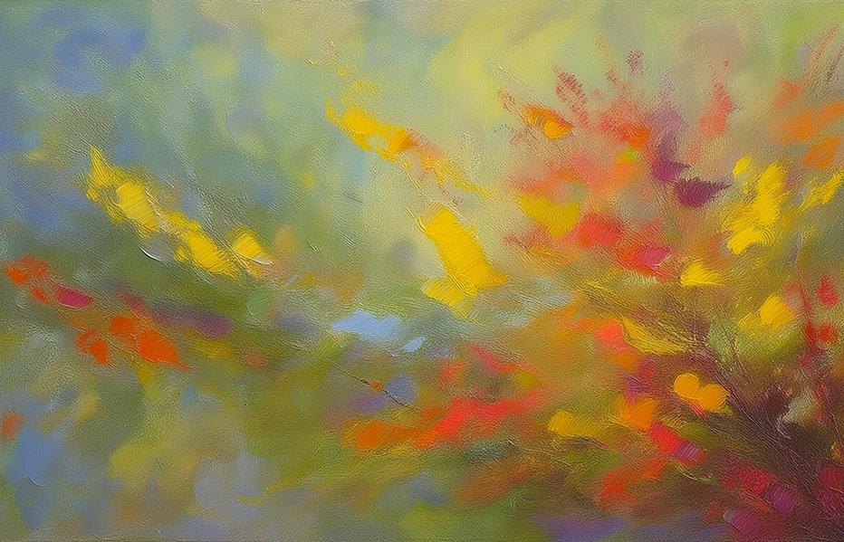 Colorful Impressionist Canvas Wall Art – Nature-Inspired Abstract Painting