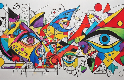 The Language of Lines – Abstract Expressionism Canvas Wall Art