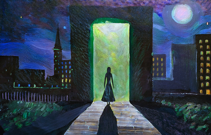 The Passage – Surreal Gateway Canvas Wall Art