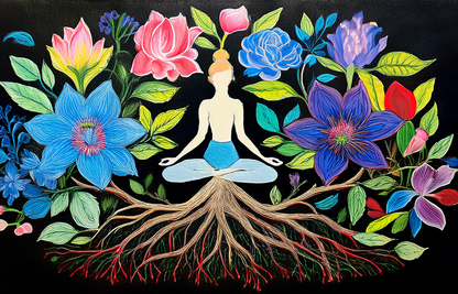 The World Within – Rooted in Yoga Canvas Wall Art
