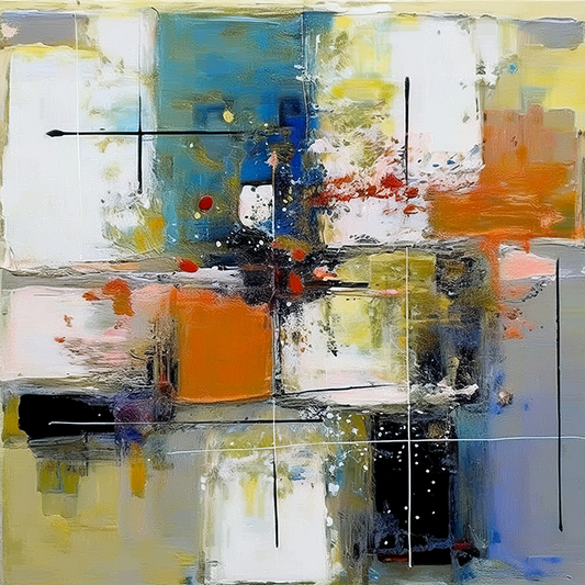 Urban Layers – Modern Abstract Geometric Canvas Wall Art