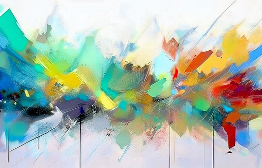 Vibrant Energy Flow – Abstract Modern Shapes Canvas Wall Art