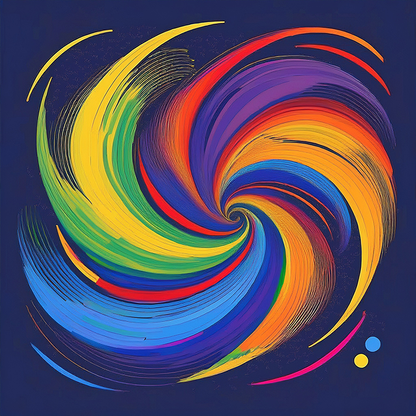 Whirling Energy – Cosmic Spiral Abstraction