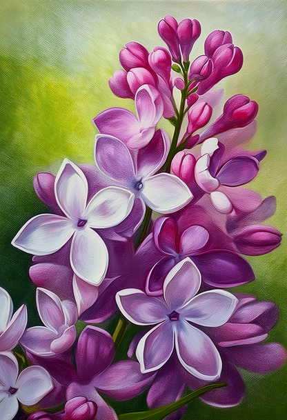 Whispers of Lilac – Elegant Floral Canvas Wall Art