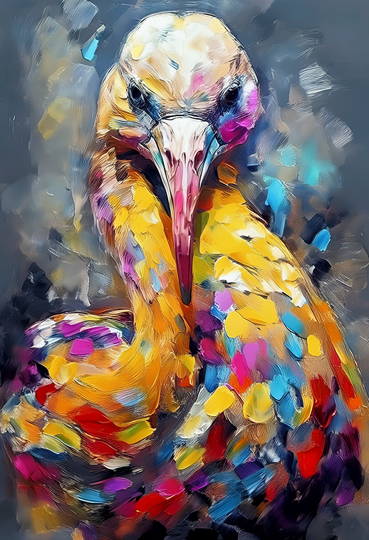 Wings of Colors Vibrant Bird Canvas Wall Art