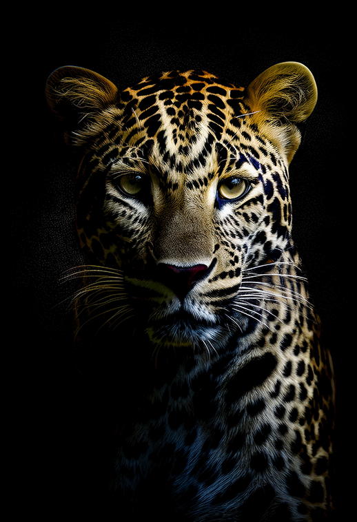 Golden Leopard Canvas Wall Art – The Silent Power of the Wild