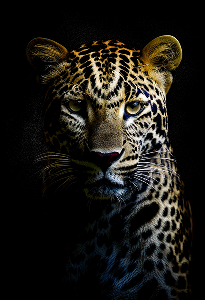 Golden Leopard Canvas Wall Art – The Silent Power of the Wild